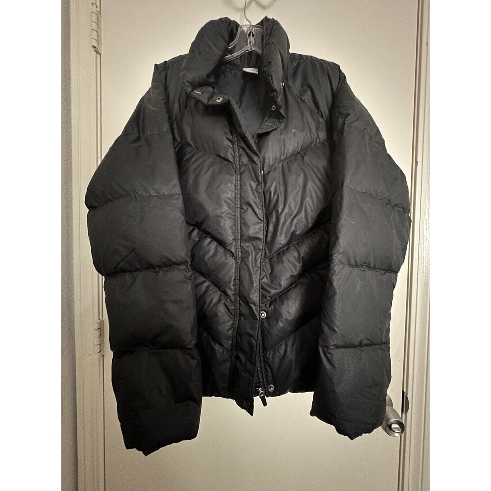 Nike Women's Down + Feather Filled Puffer Coat Medium Black Swoosh Cozy